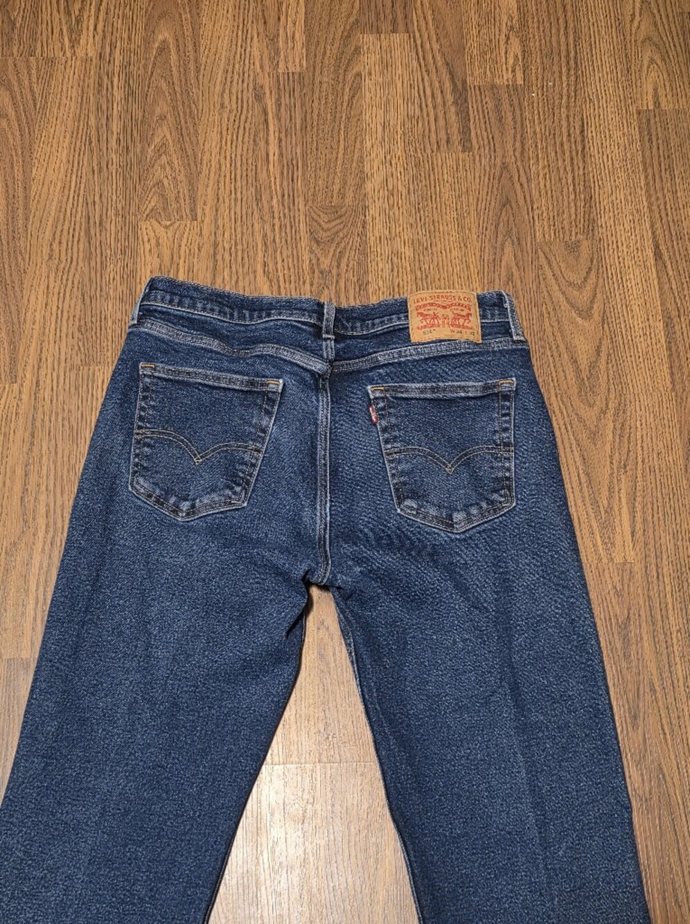 Levi’s 514 Men’s Jeans W34 L32 Dark Wash Thick Denim Straight Leg F62 - Picture 9 of 10